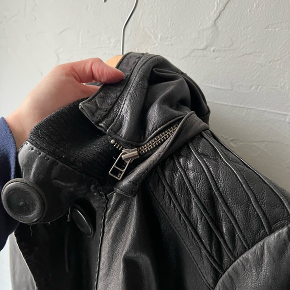 Vintage Mackage hooded leather jacket women’s small - Picture 6 of 8